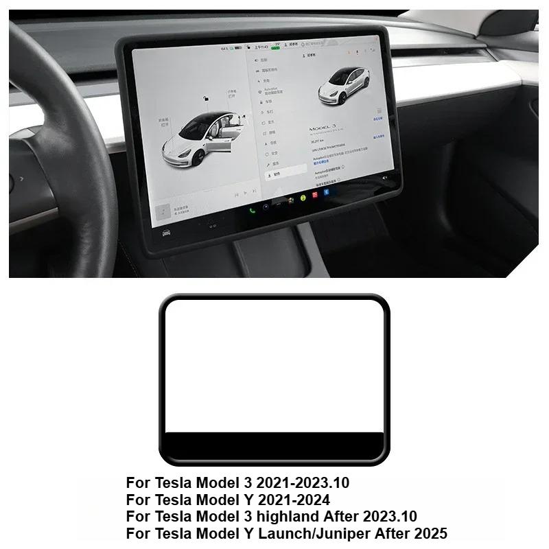 Indoor Rearview Mirror Frame for Tesla Model 3/Model Y Juniper Screen Display Protector Frame GPS Navigation Case Accessories