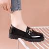Single Shoes Women'S Season Versatile Fashion Uniform Platform Retro Loafers British Style Small Leather Shoes Women
