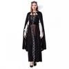 M-XXL Halloween Medieval Queen Cape Cosplay Costume Vintage Court Style Performance Outfit
