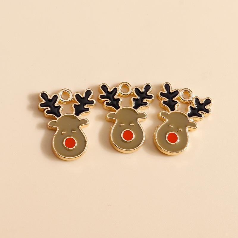 10pcs 17x21mm Cute Enamel Winter Snowflake Charms for Jewelry Making Christmas Earrings Pendants Necklaces DIY Crafts Supplies