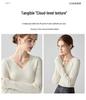 Autumn/Winter Women's V-Neck 100% Pure Cashmere Sweater - Long-Sleeve Knitwear