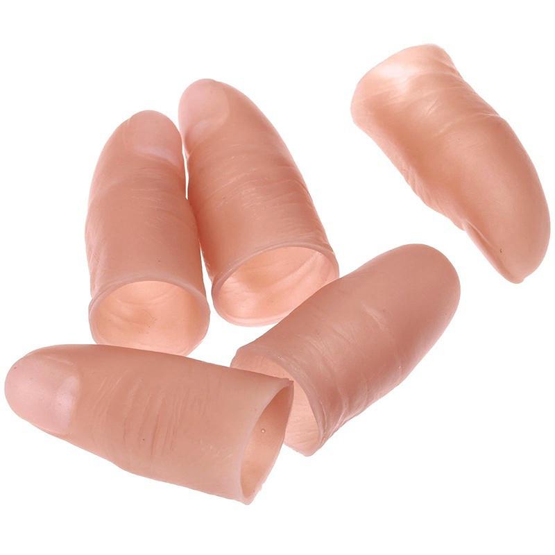 Wholesale 5Pcs Fake Soft Thumb Tip Finger Close Up Stage Magic Trick