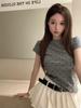 Women's Retro Polka Dot Short Sleeve T-shirt - 2026 Korean Slim Fit Summer Fashion