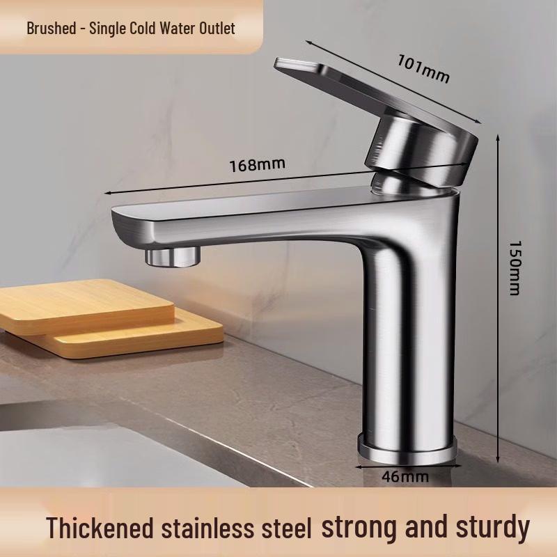 HC 304 Stainless Steel Single Cold Water Faucet