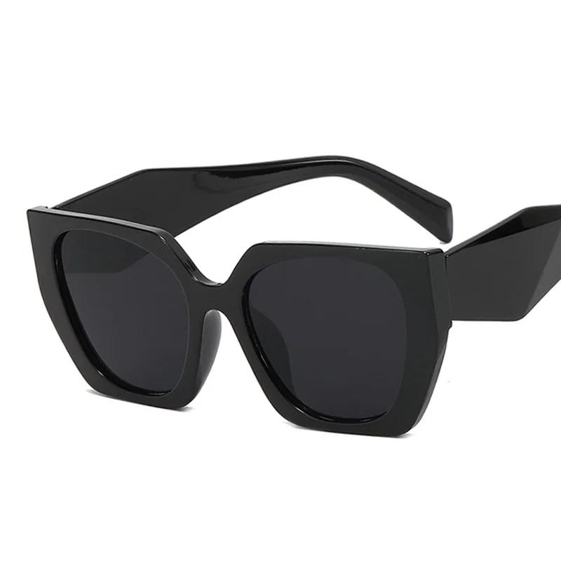 

Солнцезащитные очки с большой квадратной оправой для женщин и мужчин, роскошные, симпатичные, зеркальные, черного цвета, дизайнерские, брендовые, модные other