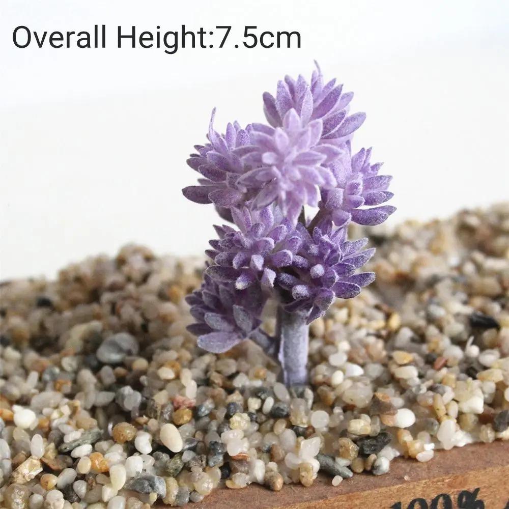 

39 Стилів Фіолетовий Флокований Штучні Сукуленти Рослини Домашній Сад Декорація DIY Рослини Стіна з Квітів Композиція Штучні Рослини