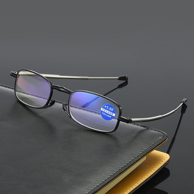 Man Reading Eyewear Portable Foldable Woman Telescopic Leg Eyeglasses Blue Light Blocking Glasses Fashion Spectacles with Box