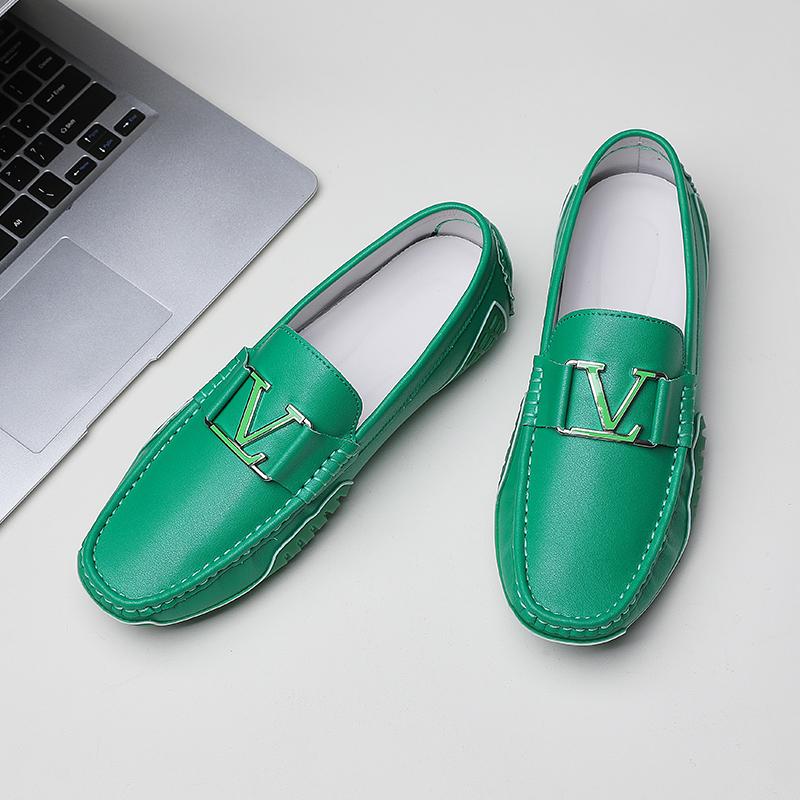 High Quality Men's Casual Leather Shoes Cowhide Loafers Soft Luxury Pea Shoes Genuine Leather Men's Flats Driving Shoes