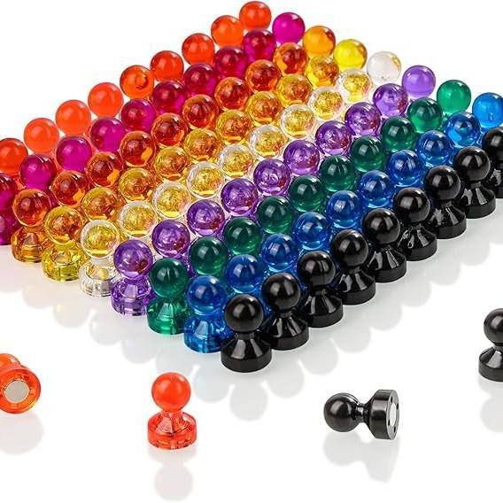 Colorful Transparent Neodymium Iron Boron Magnet Pushpin with Strong Magnetic Hold