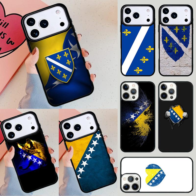 flag of bosnia and herzegovina Phone Case For Apple iPhone 17 Air 16E 15 14 Plus 13 12 11 Pro Max Mini Funda Cover