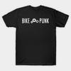 Men Black Print T-shirt Bike Punk No-Cut Transfer Paper Print Cotton Tshirt