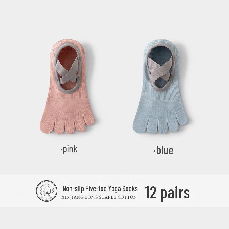 HANDUNYOU Women s Five-Toe Yoga & Pilates Non-Slip Socks