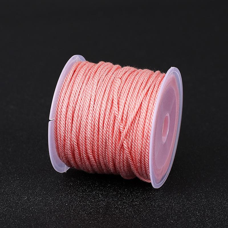 Tibetan Style Bodhi Colored Weaving Thread - Hand-Spun Cotton Beading Rope 1.5mm, 12m