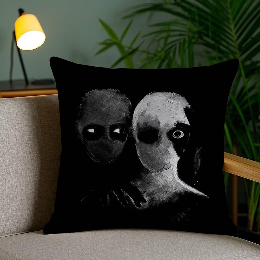 O-Omerta Maes Pillow Case Office Sofa Dorm Chair Back Short Plush Double-sided Printing Home Cushion Cover
