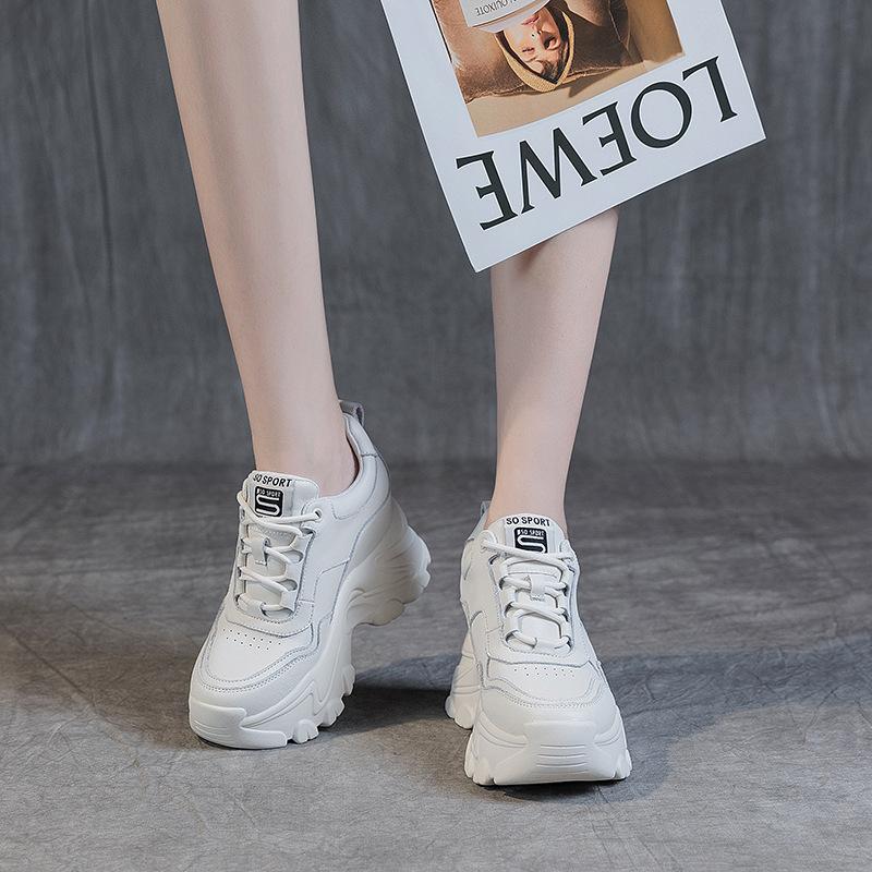 Inner height increase autumn and winter new breathable dad shoes platform mesh small dirty shoes sports and leisure shoes
