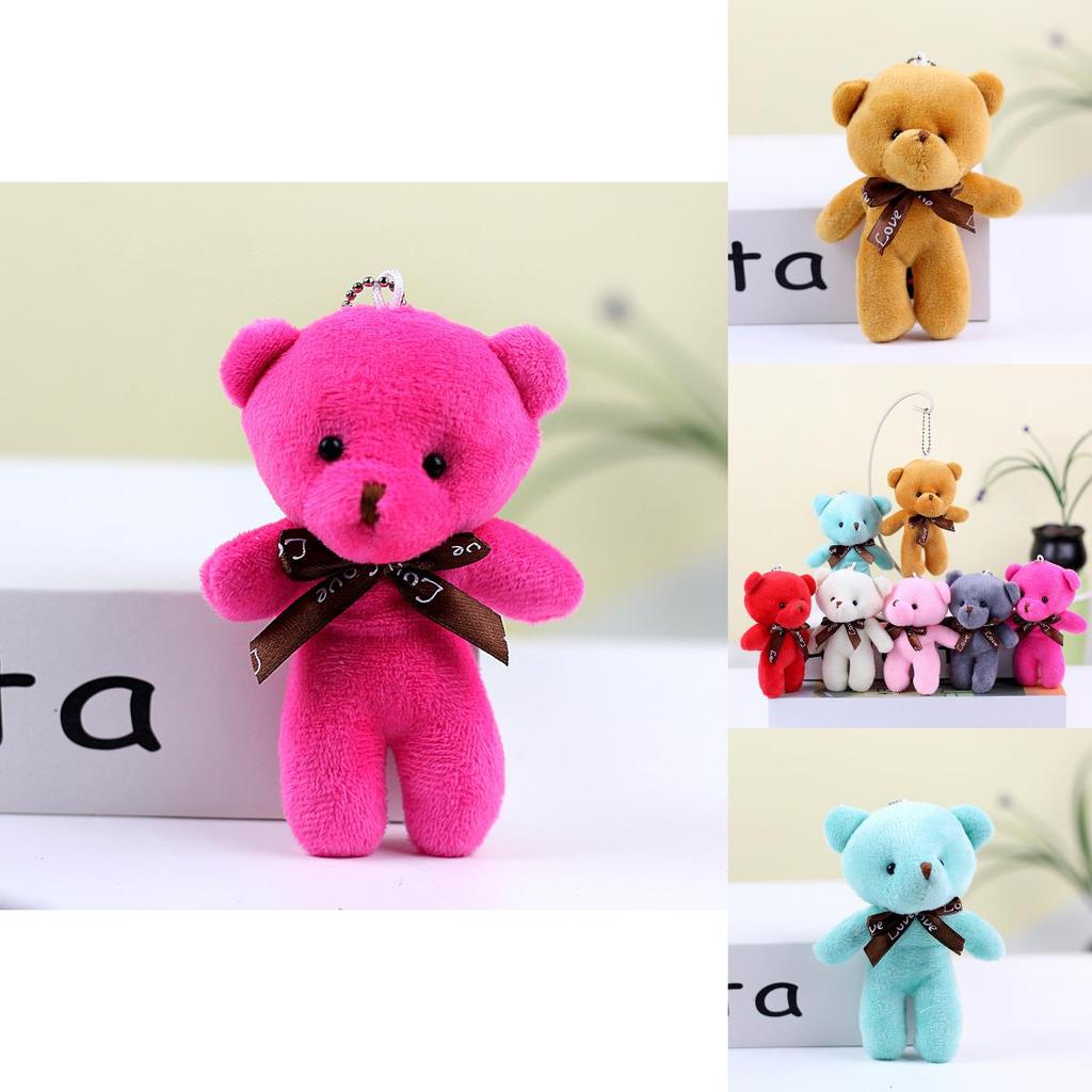 Adorable Teddy Bear Plush Toy Keychain Soft Stuffed Animal Doll Cute Gift