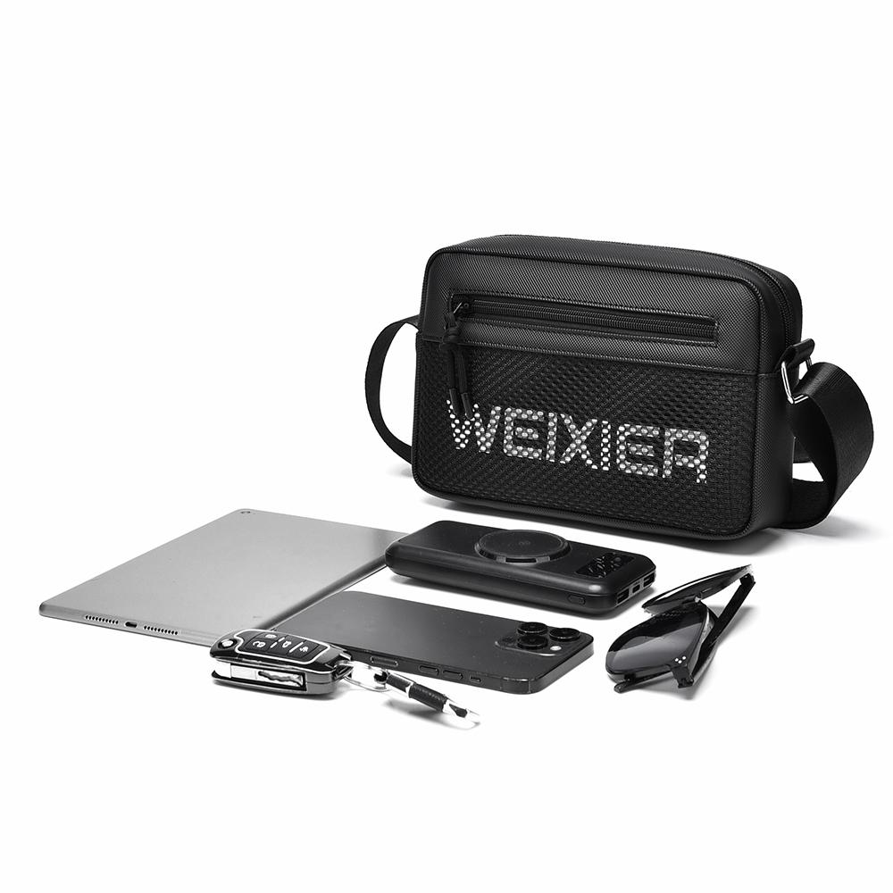 WEIXIER Men's Crossbody Shoulder Bag Messenger Bag Mini Purse Travel Passport Wallet Bag
