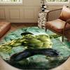 Hero Power Breaks Through Round Rug for Livingroom,Bedroom, Palyroom, Chair Rug, Area rug, Circle Carpet, Large Size Decor Fan Christmas gift