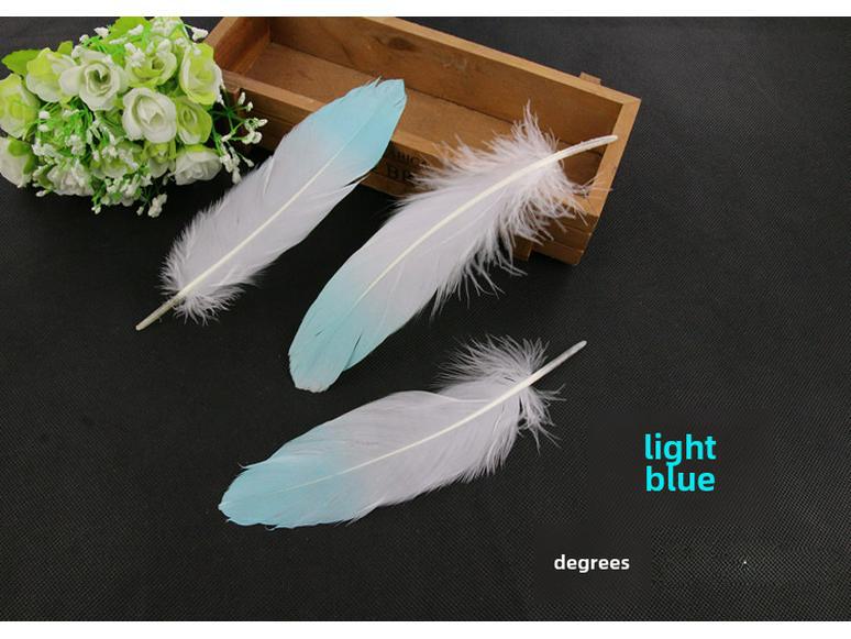 DIY Feather Jewelry Accessories: Large Floating Gold Feather, Small Straight Knife, Spray Gold Gradient Feather