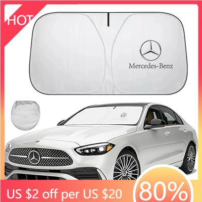 New 2025 Hot UV Car Front Windshield Sunshade Sunshade Protective Cover For Mercedes Benz AMG W203 W206 W220 W205 W211 W212 GLE