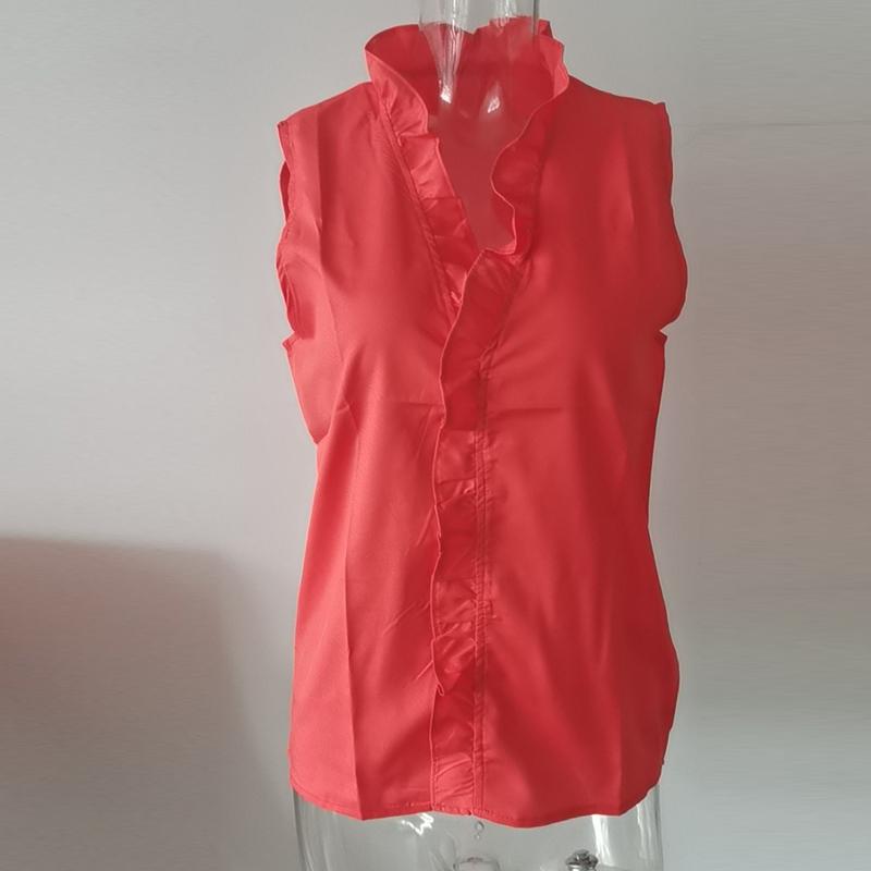 Sommer Herbst Neue Langarm Rüschen Casual Shirt Frauen Tops Vintage Print Elegante Plus Größe Bluse Frauen Mode Tasten Lose Weibliche Shirts 24662