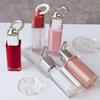 4ml Empty Lip Gloss Tube With Big Brush Keychain Square Clear Cosmetic Container Lip Glaze Tube Makeup Bottle Sample Vial