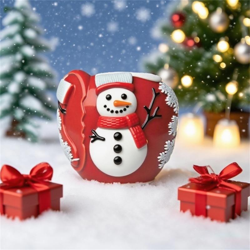 Ormfruktsform Silikonformar Snögubbe Präglad Silikon Ljusform för Ljus Tvål Choklad Högtidsdekoration