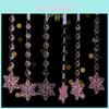 Christmas Acrylic Icicle Hanging Decorations Pendant With Snowflake Design For Festive Tree Decor