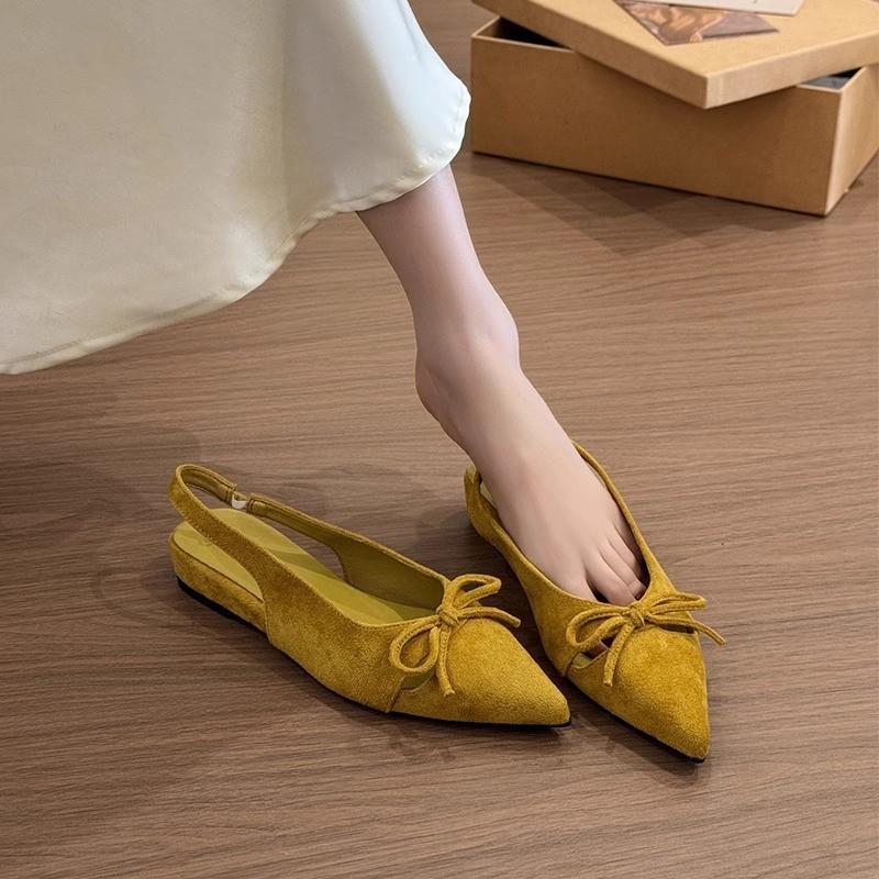 

Pointed super fire slope heel bag head sandals women s outer wear 2025 spring and summer new models with skirts, beautiful half-tray shoes, single sho 40