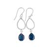 London Blue Topaz Gemstone 925 Sterling Silver Jewelry Handmade Earrings 1.90" EE-16-3