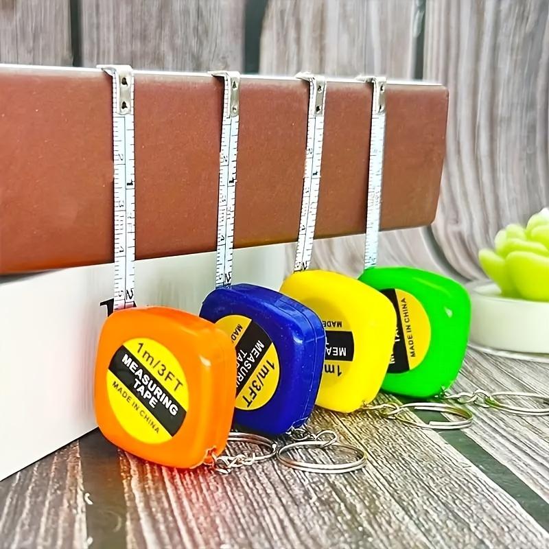 1 Stück Super Mini Einfaches Teleskop-Maßband 1m/3ft Zwei Maßeinheiten Schlüsselanhänger Maßband Tragbarer Lineal Schlüsselanhänger