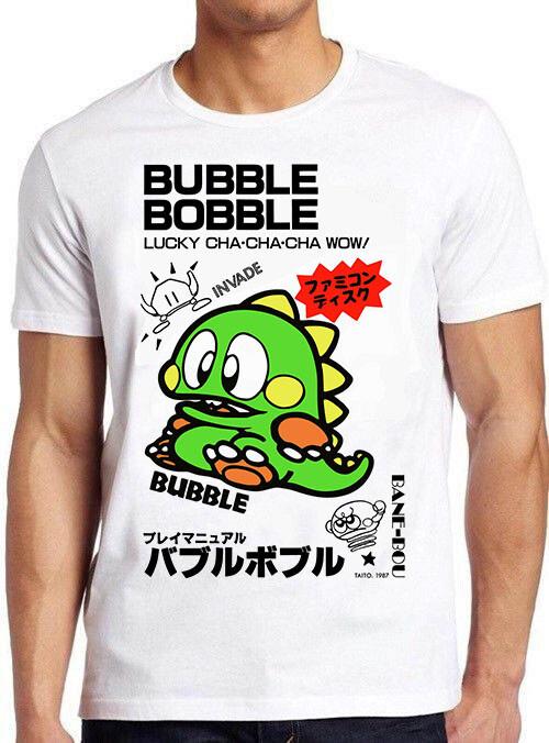 Bubble Bobble Japanese Poster Famicom Gaming Gamer Game Gift Tee T Shirt M604 S разноцветный