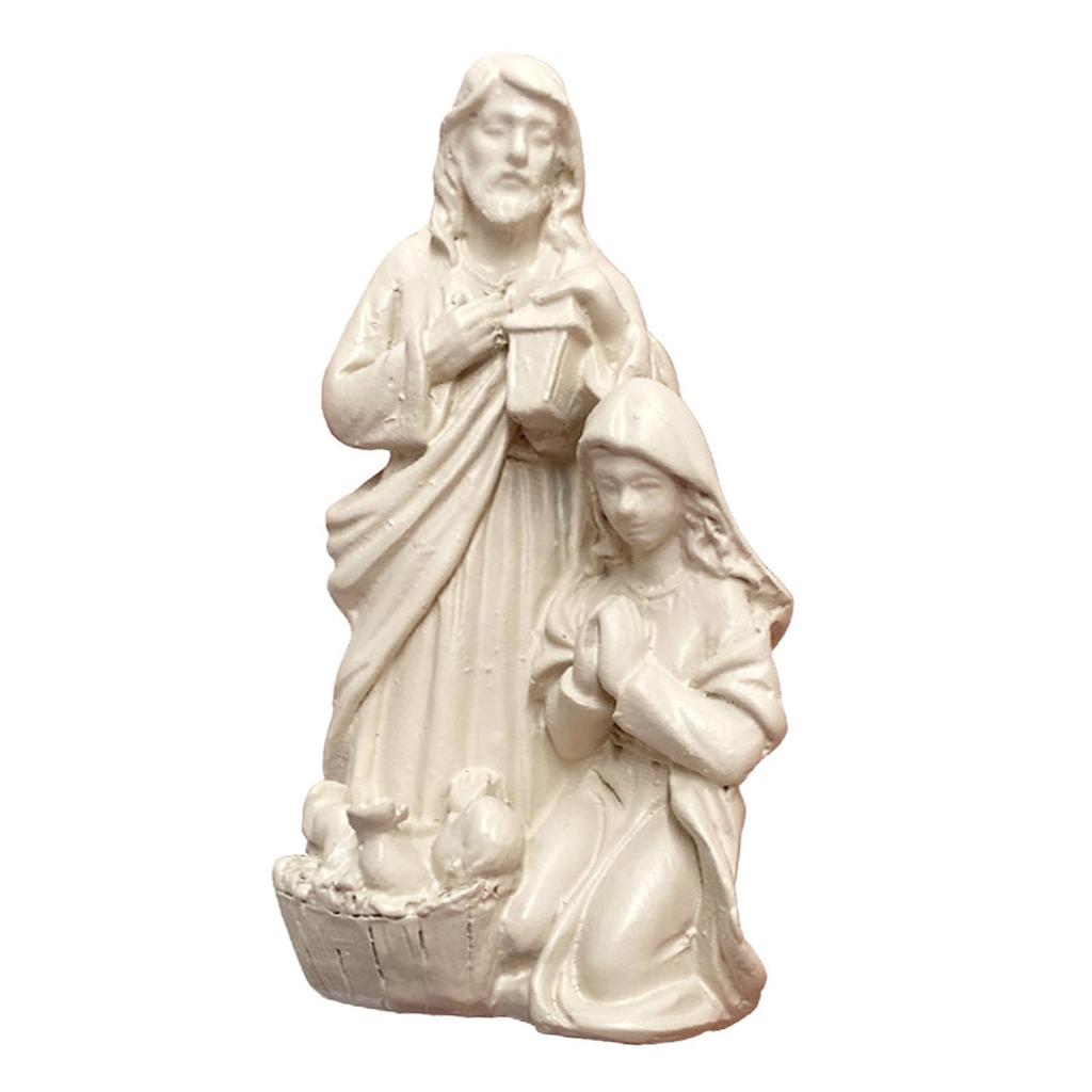Holy Family Statue Wear Resistant Elegant Ideal Gift Sturdy Home Decor Resin