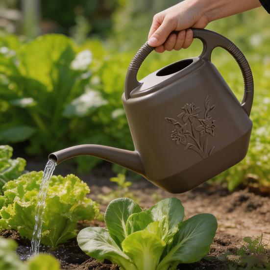 4L Plastic Watering Can Long Spout Watering Can with Ergonomic Handle Houseplant Watering Pot