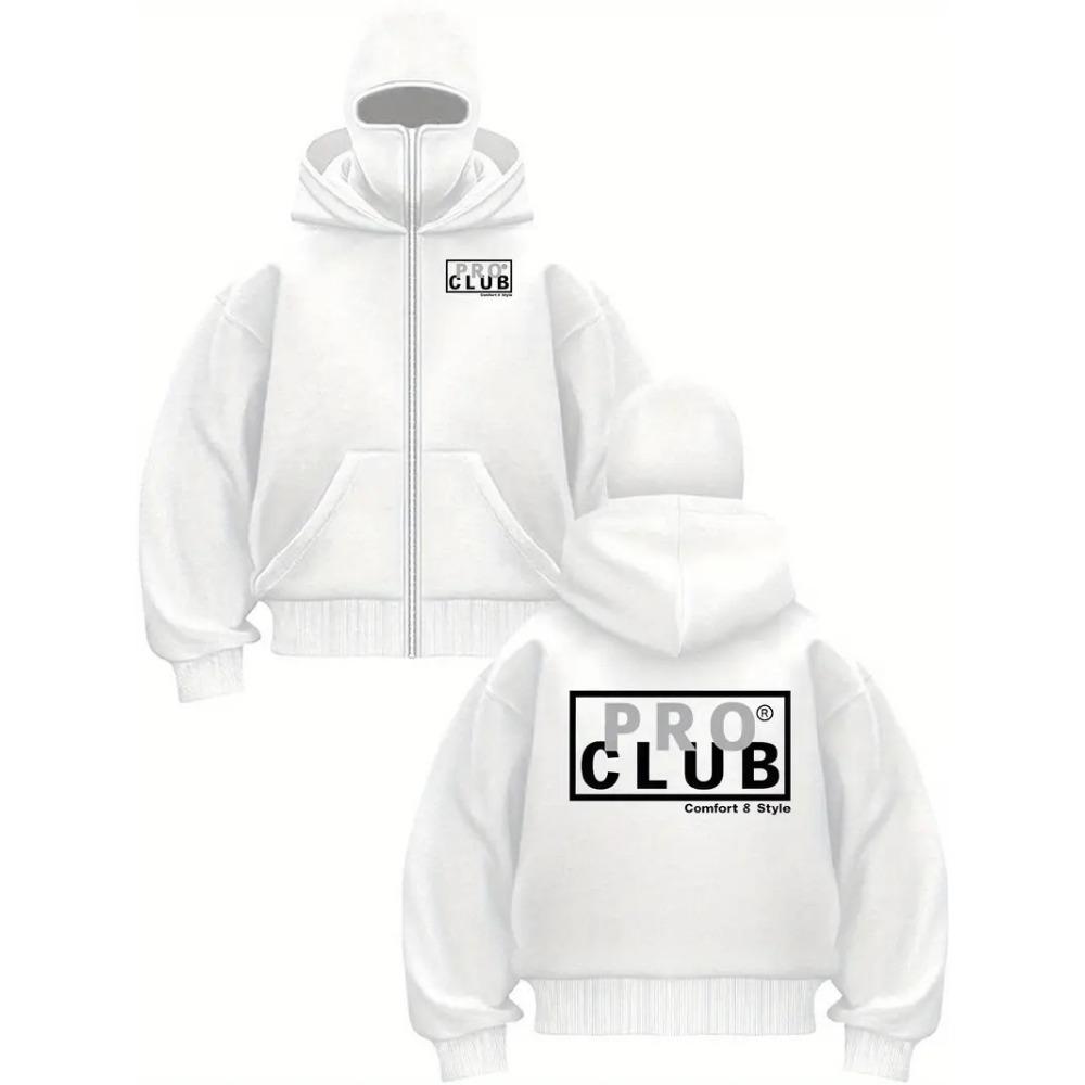 Men's Y2K Trendy Brand Velvet Double Hat Unique Design Hooded Sweatshirt Autumn and Winter New Loose High-end Sweatshirt