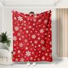 Weihnachtsdecke Rot Weiß Schneeflocke Weicher Flanell Warm Gemütlich Weihnachtsmuster Heimdeko Sofa Couch Wohnzimmer Festlich Feiertagsgeschenk