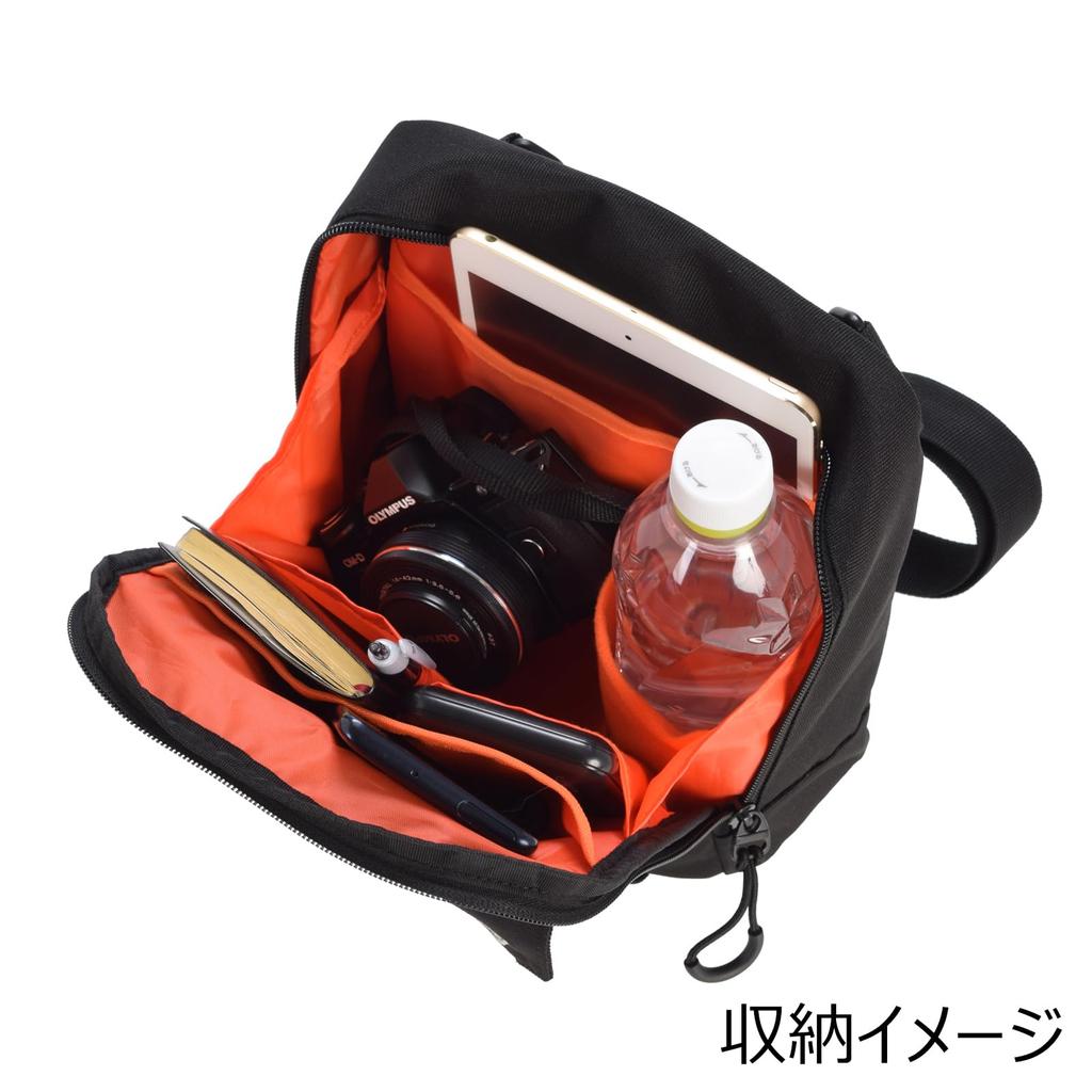 Etsumi & Coleman Camera Bag, Coleman Square Shoulder Bag, 3.2L, with Detachable Shoulder Strap and Back Pocket, Black, VCO-8776