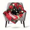 Floral Cat Home Customize Your Name Blankets Cozy Soft Lightweight Allseason Multipurpose Blanket For Picnics Sofas Offices Beds Living Rooms Suitable