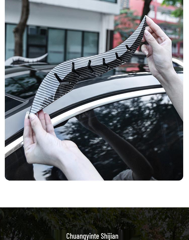 Dragon Horn Carbon Fiber Car Roof Ornament Spoiler Fin for Various Models