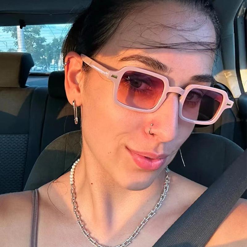 2pcs Classic Small Square Sunglasses Women Vintage Sports Brand Sun Glasses Men Shades Female Fashion Gradient Eyeglasses UV400