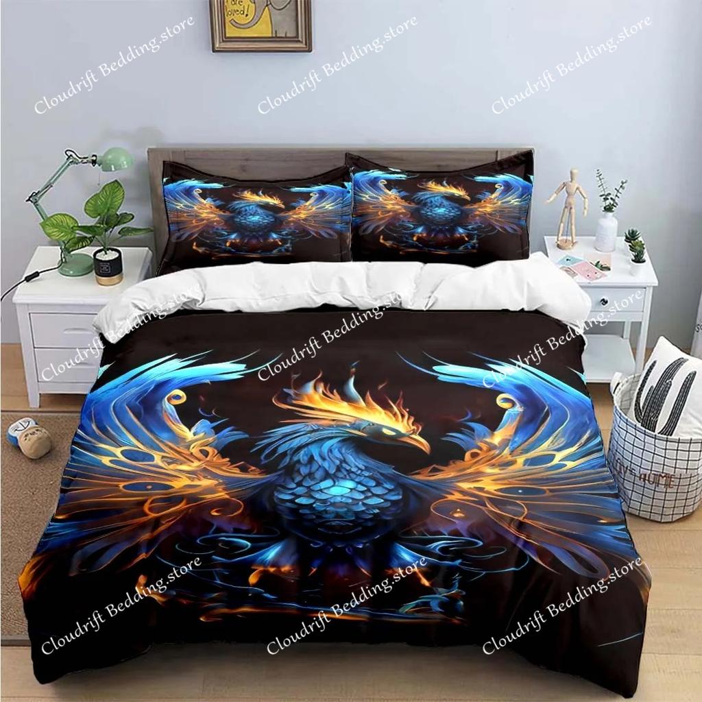Fashion Popular Mythical Beast Phoenix Print Bedding Sets Bed Supplies Set Duvet Cover Bed Comforter Set Bedding Set Luxury Gift