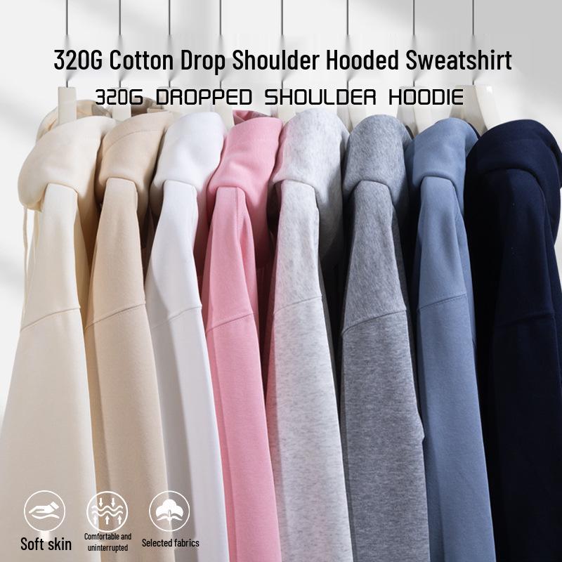 Men's and Women's Warm Cotton Hooded Sweatshirt - Plain Color, Loose Fit, Autumn Winter Style