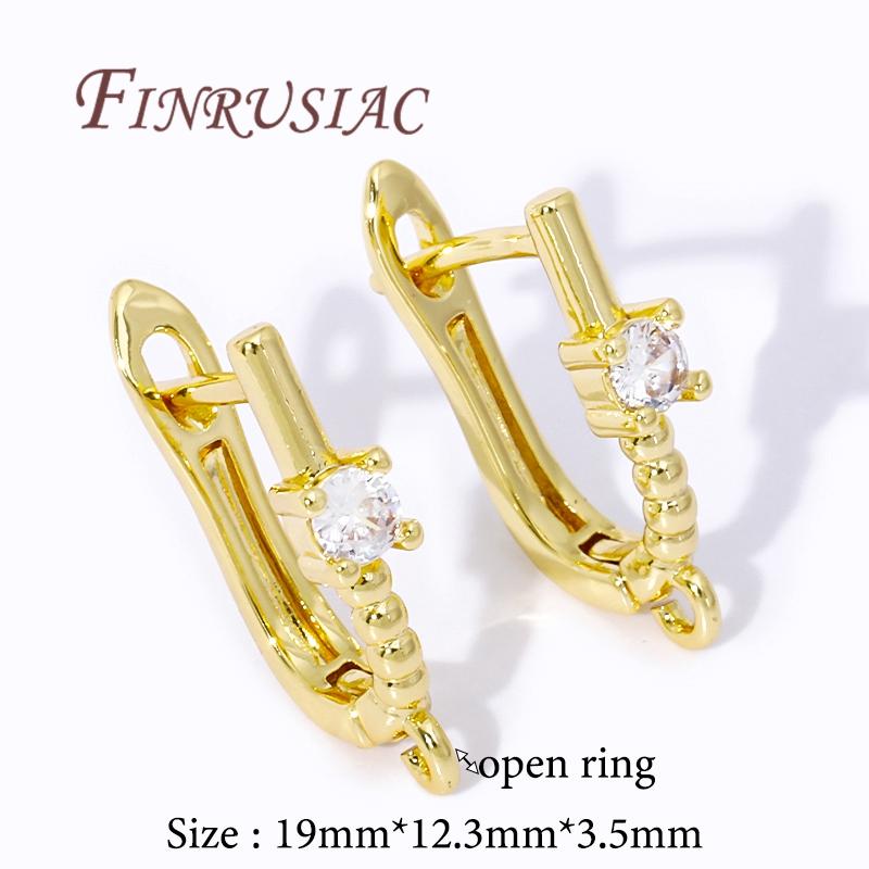 Multi Styles 18K Gold Plated Earwires Fasteners Earring Hooks Clasps Accessories For DIY Women's Anti-Allergy Earrings Making