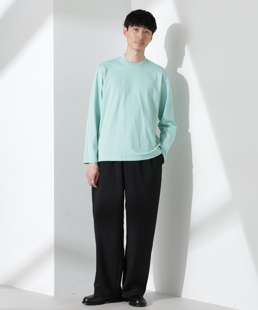 Nano Universe Jacket T (R) Crew Neck Long Sleeve Men's T-Shirt, Size L (130), Green (Product Code: 668-5123217)