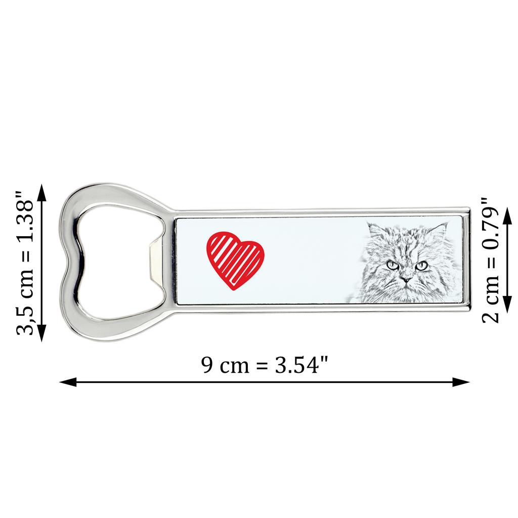 Persian – Bottle opener with a cat, personalized fridge opener | Art-Dog