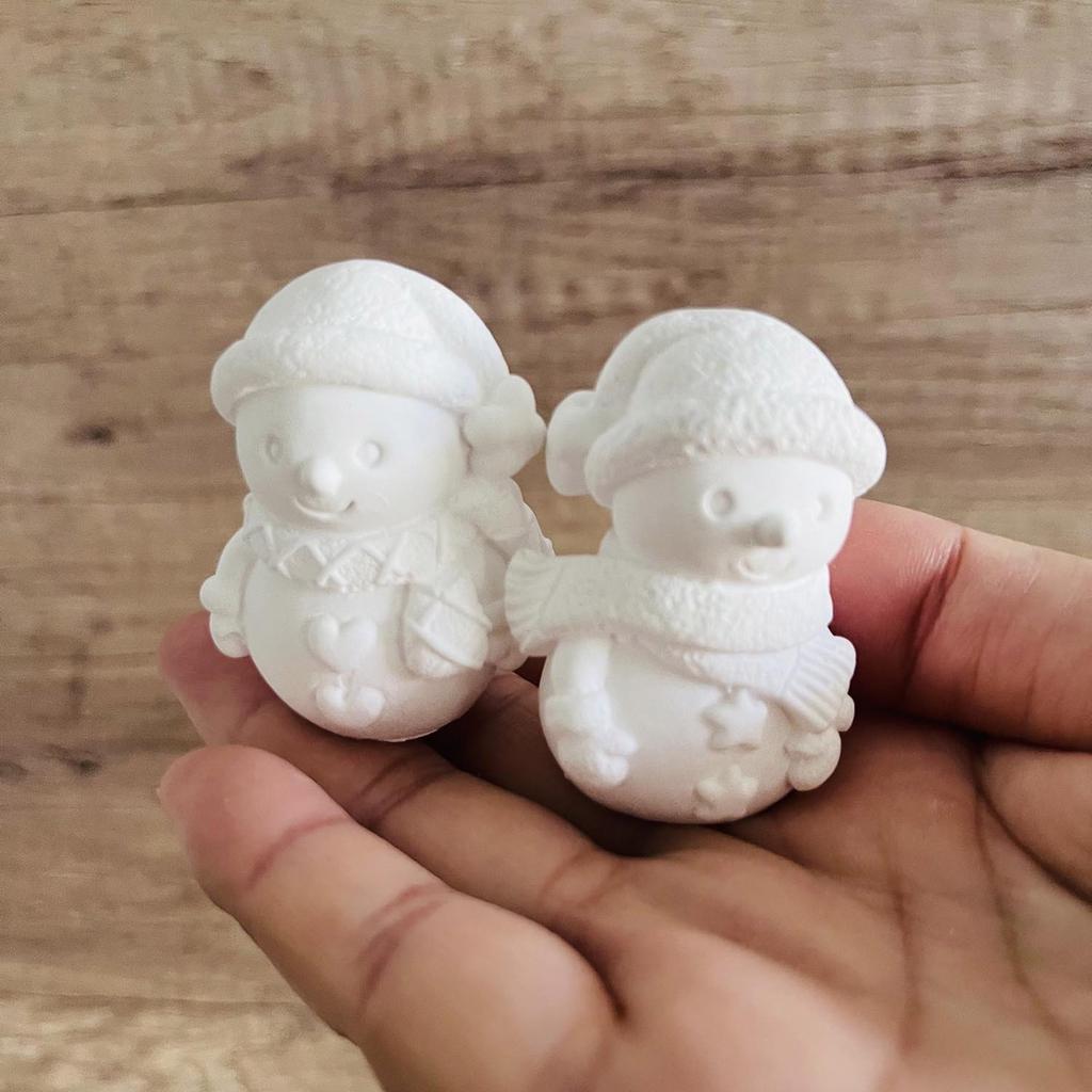 3D Snowman Candle Molds Silicone Mould Christmas Molds Casting Moulds Soap Molds Epoxy Resin Molds for Home Decorations