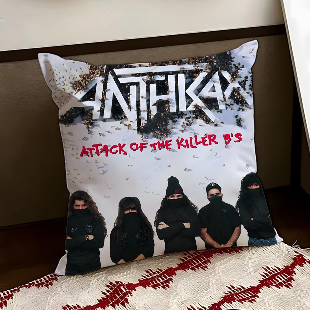 AAnthrax Band Cushion Cover Reversible Soft Durable Pillow Cover Home Car MultiScene Use for Daily Comfort