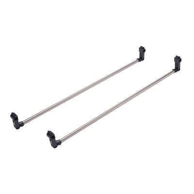 Carmate Storage Hanger Bars Set of Cross for Toyota Hiace and Caravan Silver In-Car (Large), 2, Ride, (200 Series), NV350, (E26), NS105,