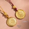 Ruyi Yellow Wealth God Keychain Pendant: Cultural Tourism Charm & Temple Commemorative Jewelry
