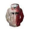 Spring And Autumn Fashion Men's Hoodie Bloody Horror 3D Print Hoodies Street Casual Boy Sweatshirt Men's Oversized Top Clothing